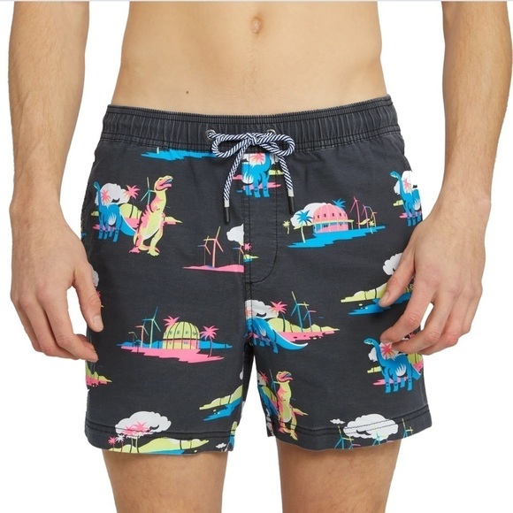Party Pants Mens XXL Dinosaur Print 5 Inch Shorts - Picture 1 of 16